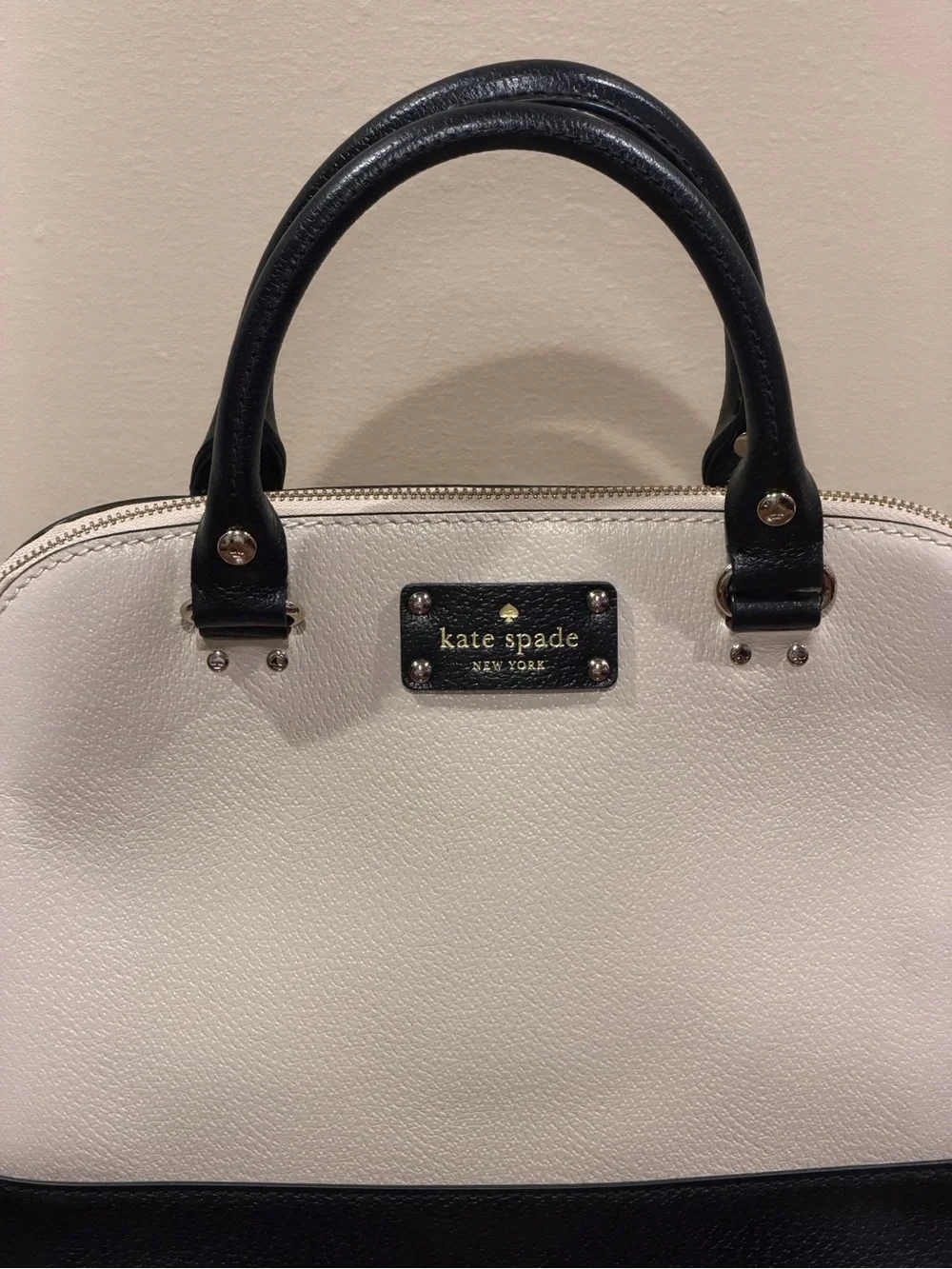 Kate Spade Black & Cream Dome Handbag